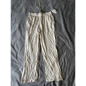 Alexander Jordan Khaki Brown Stripe Wide Leg Drawstring Pants 5856 Mens Medium